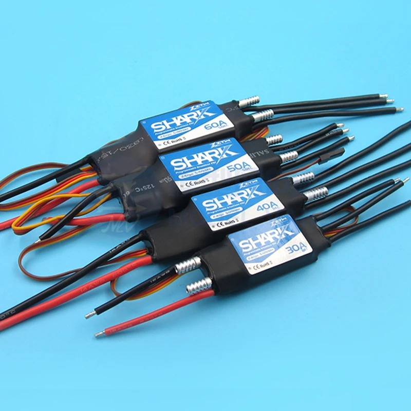 

ZTW Shark 30A 40A 50A 60A 70A 80A ESC Forward&Backward Full Waterproof Water-cooling Brushless ESC For DIY RC Boat Models
