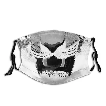 

Tiger Face Wildlife Art Non-Disposable Face Mask with Filter Anti Bacterial Dust Mask Protection Cover Respirator Mouth Muffle