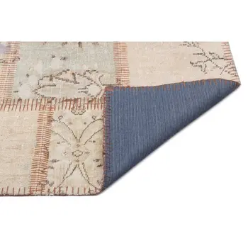 

Handmade Beige Vintage Overdyed Patchwork Area Rug 160x230 Cm-5'3''X7'7''