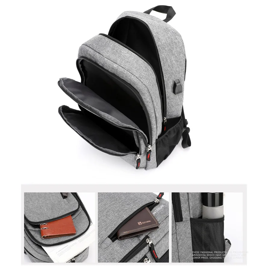 Модные мужские 15,6 дюймовые USB зарядные рюкзаки для девочек Противоугонный бизнес рюкзак для ноутбука большой емкости женский дорожный школьный