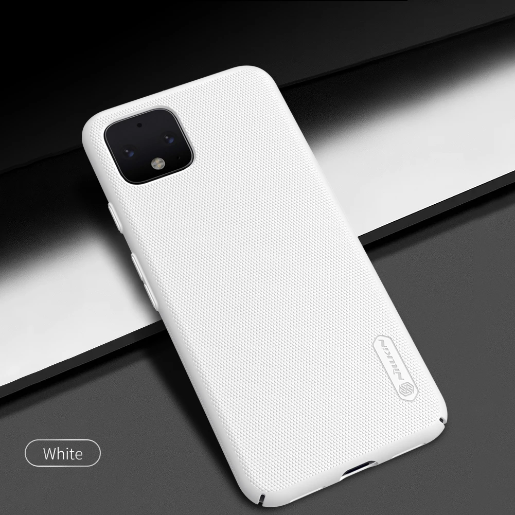 Pixel 4 XL чехол NILLKIN матовый ПК Жесткий чехол-накладка для Google Pixel4 XL 6,3 ''& 5,7'' с подарочным держателем для телефона - Цвет: Белый