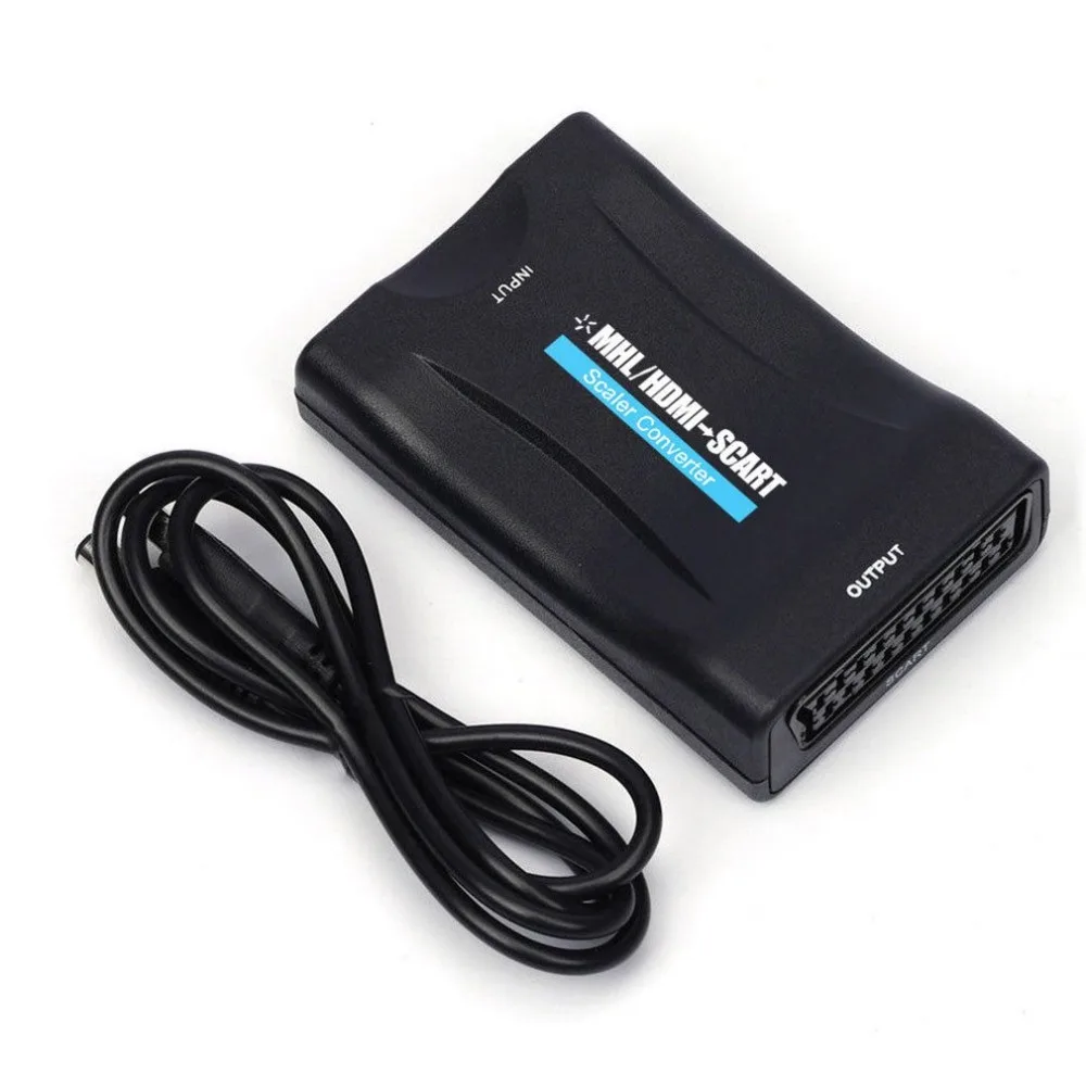  1080P HDMI a SCART Video Audio di Alto Livello Convertitore AV Adattatore di Segnale HD Ricevitore 