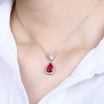 

Buyee 100% 925 Sterling Silver Fashion Necklace Women Colorful Crystal Necklace for Women Fashion Party Wedding Fine Jewelry