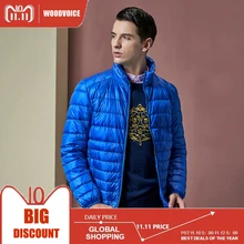 Новая повседневная брендовая мужская куртка на утином пуху, осенне-зимнее теплое пальто, Мужская Сверхлегкая куртка на утином пуху, Мужская ветрозащитная парка