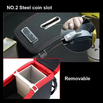 

1pc Storage Box Car Auto Seat Cup Holder Organizer Universal PU Leather