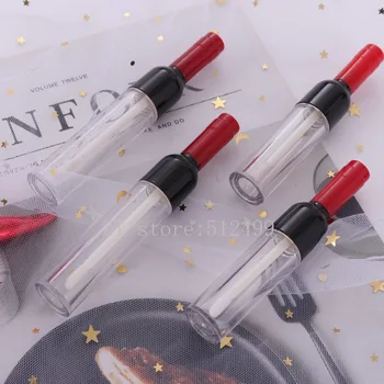 

10/30/50pcs 4ml 5ml Plastic Lip Gloss Tube DIY Empty Lip Gloss Container Wine Shape Refillable Bottles Empty Lipgloss Bottle