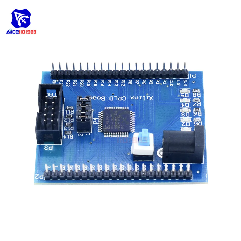Diymore Xilinx XC9572XL CPLD макетная плата, обучающая плата JTAG интерфейс DC источник питания с переключателем