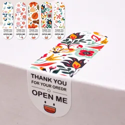 Autocollant merci pour votre commande, étiquette de sceau, couleur florale, 5 Styles, artisanal, papeterie, 50 – 150 pièces 