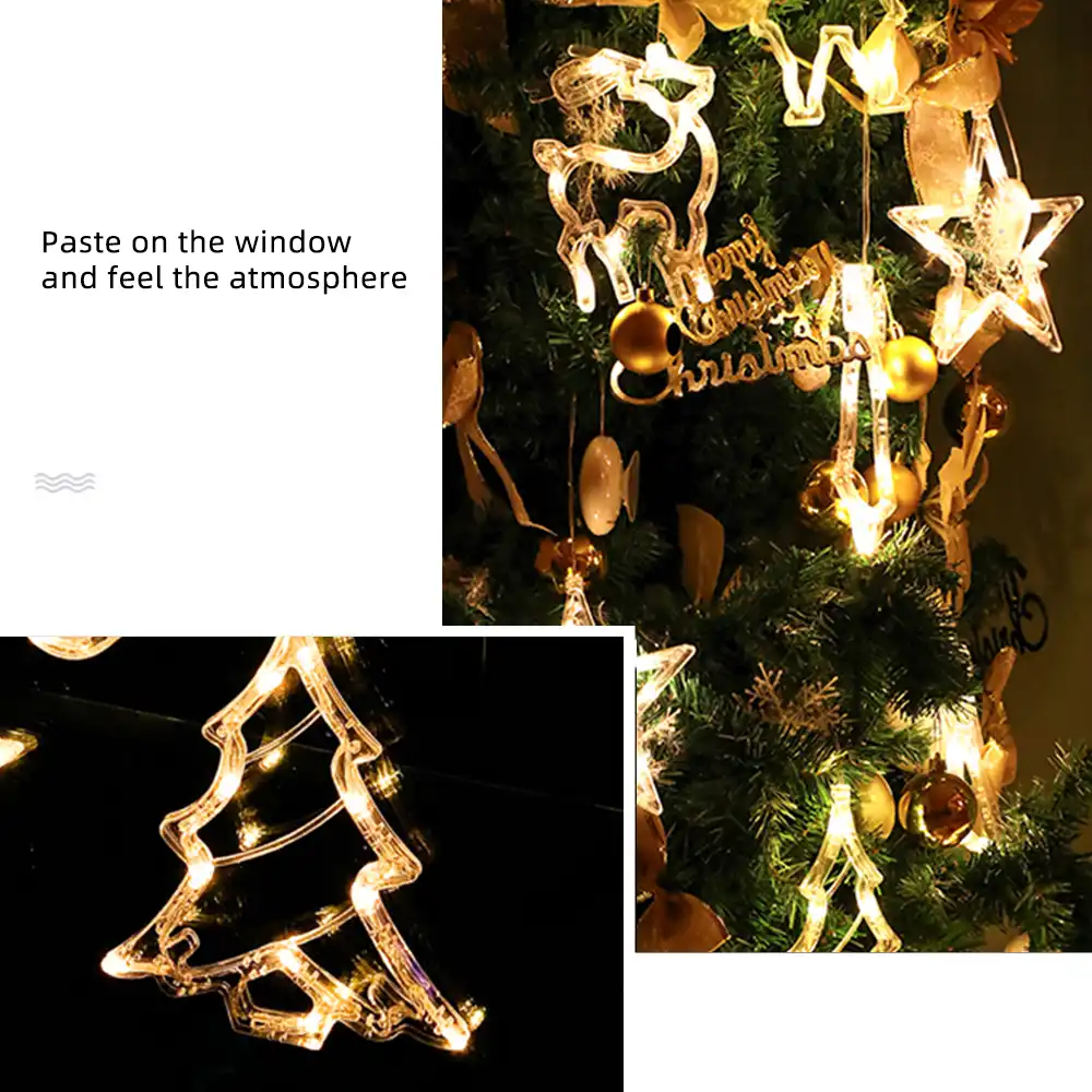 String Lights Fairy Lights Led Christmas Lights Indoor Window Decorations With Suction Cup Xmas Decor Us Home Garden