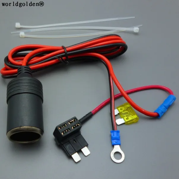 Worldgolden wire Car Cigarette Lighter socket DC12/24v Extension
