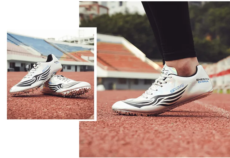 Профессиональная спортивная обувь для мужчин и женщин, легкая спортивная обувь с шипами для бега, кроссовки на шнуровке, гоночная обувь