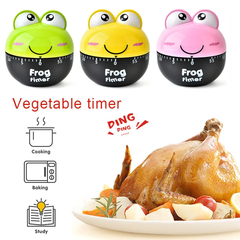 

Lovely 55 Minute Animal Timer Easy Operate Kitchen Useful Cooking Cute Frog Shape for Kitchen Timer J99Store