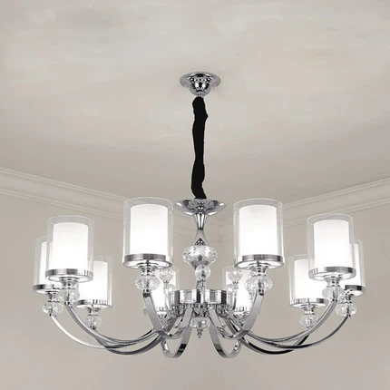 10lights Dia90H36cm led e14 Постмодерн Железные Хрустальные Стеклянные Хром Люстры Светодиодные Лампы.Светодиодные Светильники Люстры Подвесные.Светильники Подвесные Светильники.Светильник Подвесной Светильник.Для Столовой,Фойе Спальни - Цвет абажура: 10lights Dia90H36cm