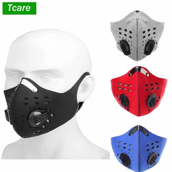 

1Pcs Professional PM2.5 Cycling Mask Windproof Mask Double Valve Unisex Dust Proof Anti-smog Breathable Mouth Mask Neoprene