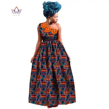 

African dresses for women traditional Dashiki long-party-dress ankara clothing riche bazin sleveless flower Plus Size WY767