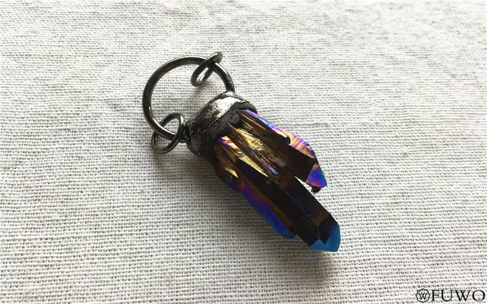 Aura Crystal point Pendant 10