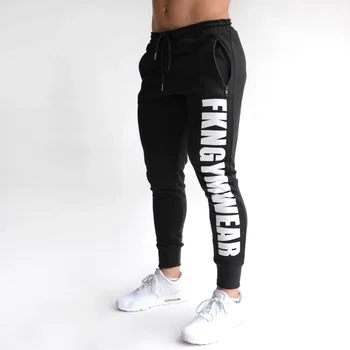 

2019 Fashion Men Gyms Pants Joggers Fitness Casual Long Pants Men Workout Skinny Sweatpants Jogger Tracksuit Cotton Trousers