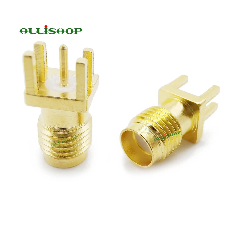 ALLISHOP 100 шт. Горячий Конец Запуска PCB Крепление SMA женский штекер прямой SMA женский RF разъем адаптера