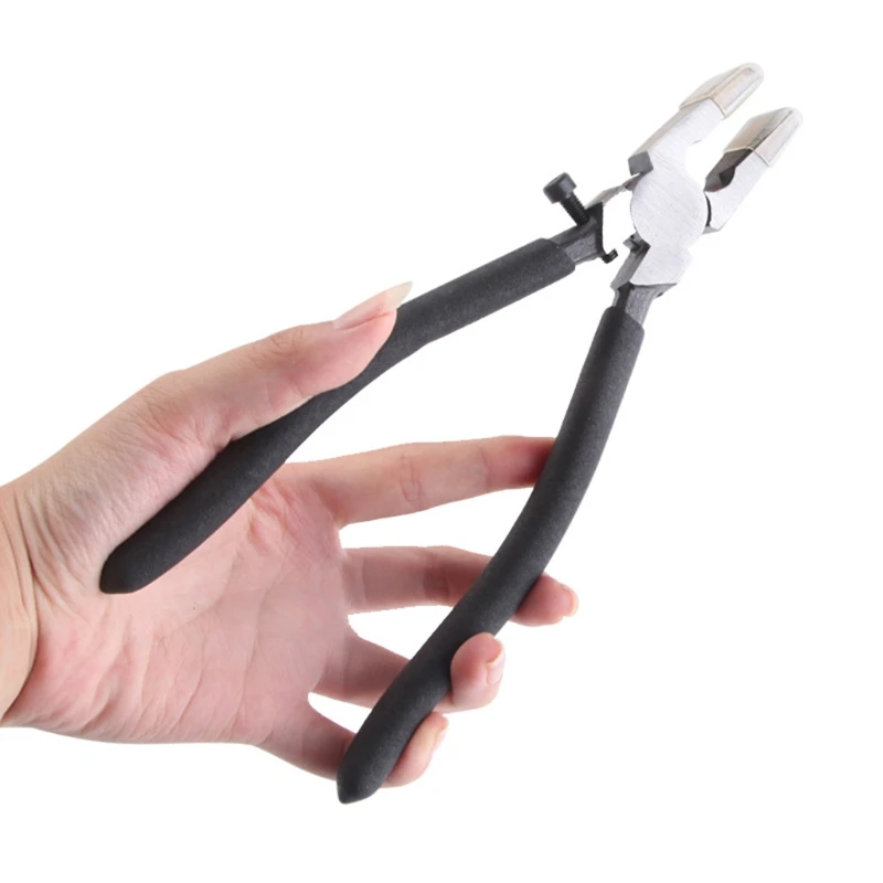 

8 Inches Flat Nose Pliers with Adjustable Screw Steel Clamp Pliers Snap Plier