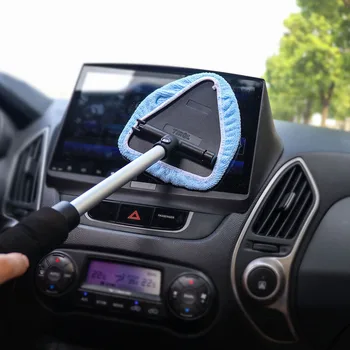 

1sets Auto Window Cleaner Windshield Windscreen Microfiber Car Wash Brush Dust Handle Car Cleaning Wiper Tool Care Glass Towel