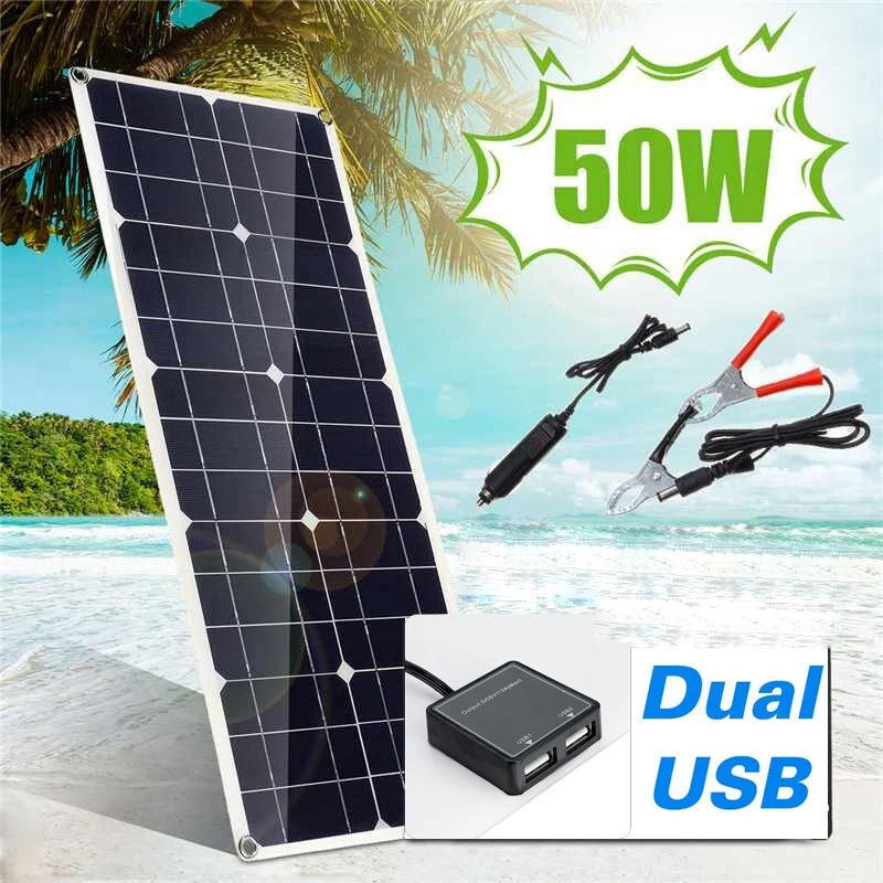 

100W 18V Mono Solar Panel Battery Charge for Home RV Caravan Battery Charge