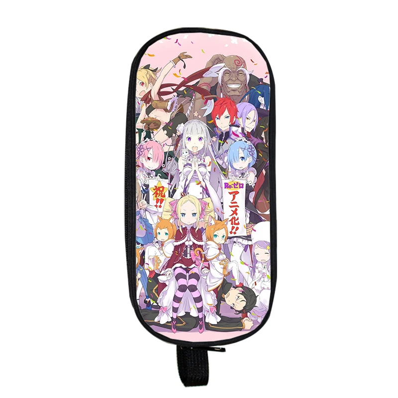 Re: Zero kara Hajimeru Isekai Seikatsu косметическая сумка-карандаш для девочек-подростков пенал для канцелярских принадлежностей школьные принадлежности - Цвет: qbbzero19