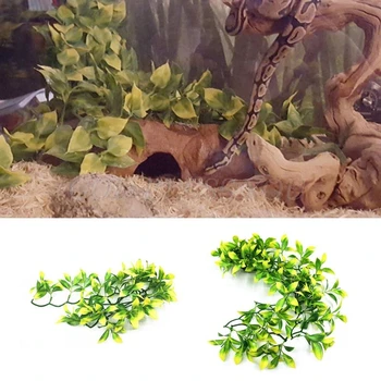 

Reptile Aquarium Landscaping Artificial Plastic Plant with Suction Cup Drop Shipping