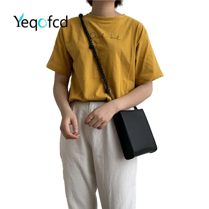 

Yeqofcd Mini Cell Phone Flap PU Single Shoulder Bag Cross Body Bags For Women 2019 Travel Fashion Simple Ladies Messenger Bag