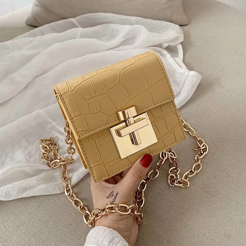 

Stone Pattern MINI Crossbody Bags For Women Lock Messenger Shoulder Bag Lady Lipstick Handbags Purses bolsa feminina sac a main