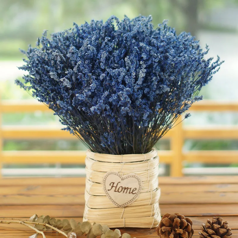 Festival Gift Bouquet Of Dried Flowers Home Decoration True Flower Ornaments Starry Forget-Me-Not With Small Basket JH64 (6)