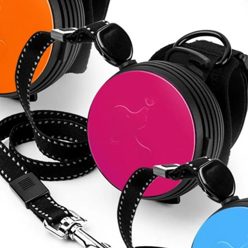 Smartpet Выдвижной Поводок для собак Регулируемый 3M ремешок на запястье бегущий питомец Тяговый канат терьер пояс для поводка собачий продукт - Цвет: Розовый