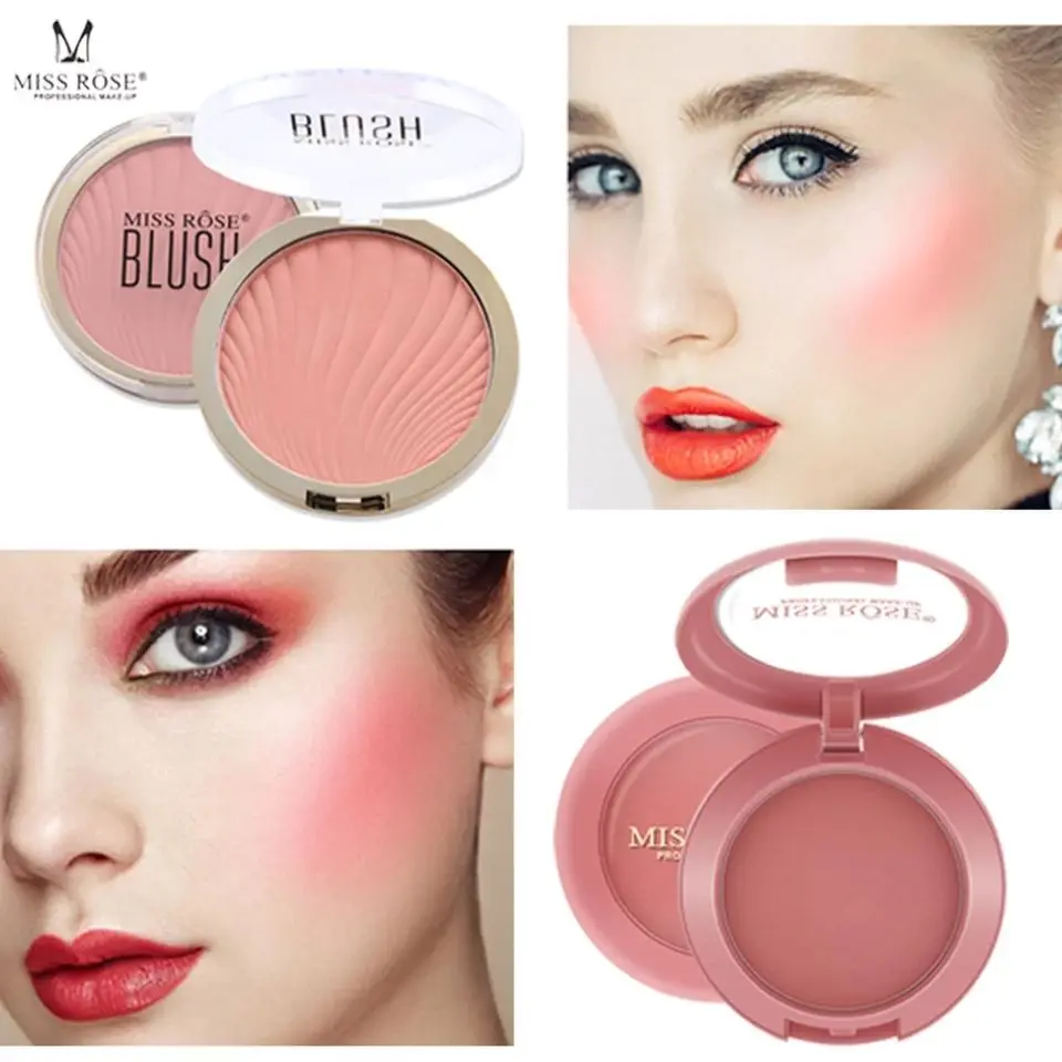 

Miss Rose 12 Colors Matte Blush Baked Cheek Mineral Beauty Blusher Palette Face Contour Concealer Rouge Powder Makeup 2019