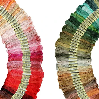 

100 Colors Cross Stitch Threads Cotton Sewing Skeins Embroidery Thread Floss Skein Kit DIY Sewing Tools Craft Accessories^_^