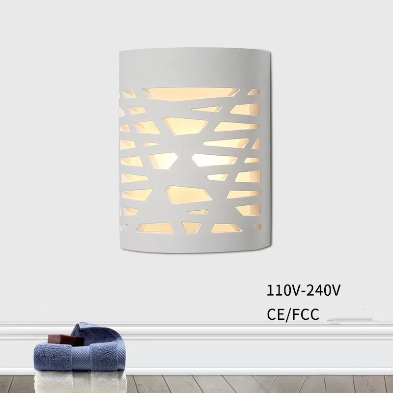 

Creative geometric LED wall light 5W indoor home bedroom bedside wall lamp 110V / 220V indoor plaster lamp