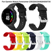 Мягкий силиконовый сменный ремешок для часов Garmin Forerunner 230/235/220/620/630/735 часы Открытый спортивный браслет ремешок