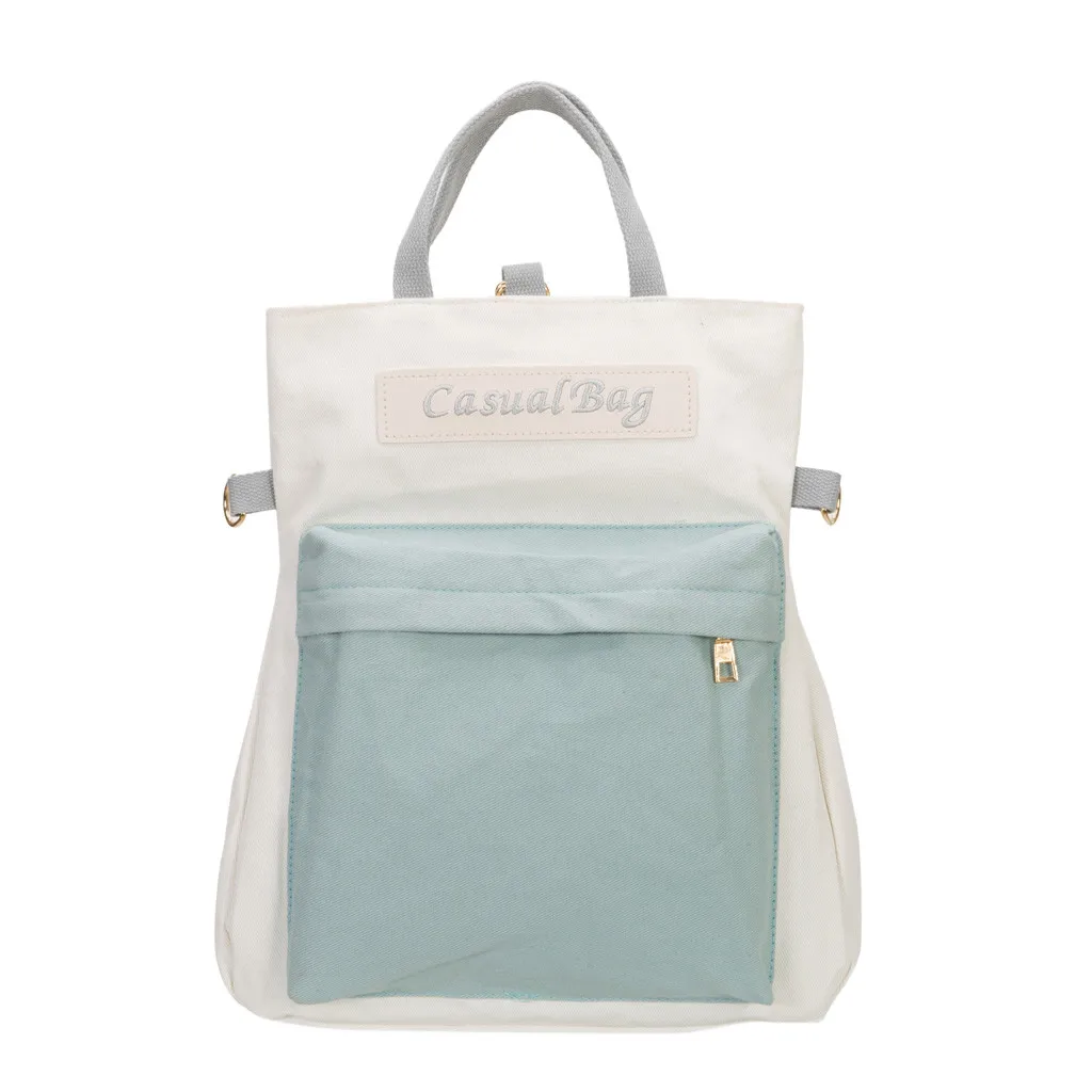 

Backpacks School Women Schoolbags 2019 Fashion Hand bag Light Multi-Function Backpack Casual Letter Patchwork Shoulder Bag