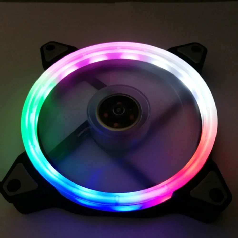 Вентилятор охлаждения компьютера светодиодный вентилятор охлаждения RGB 12 см DC 12 В бесщеточный кулер для компьютера корпус ПК процессор K3M9F