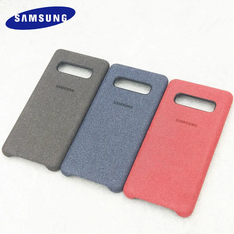 

New Ultral Thin Skin Leather Canvas Phone Case for Samsung Galaxy S10 Plus S10E S10+ Back Cover