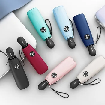 

Colorful Mini Umbrella Rain Women Five Folding Sun Umbrella Kids Anti UV Travel Parasol Windproof Pocket Clear Umbrella