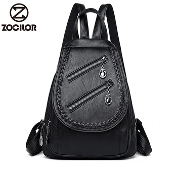 

Women Backpack Soft PU Leather School Backpack For Teenager Girl Sac Female Shoulder Bags Mochila Feminina High quality backpack