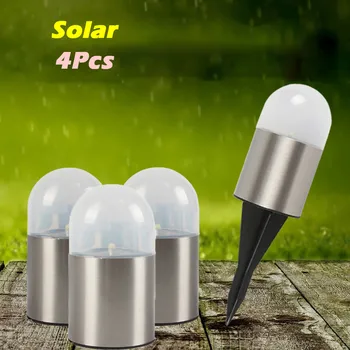 

4Pcs Outdoor Path Light Solar Power Yard Garden Lawn Landscape Decor Garden Yard Sidewalk Lighting Path Light Ground Lamp
