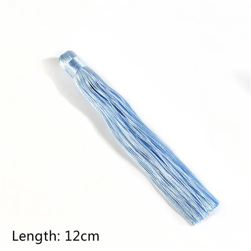 Sky Blue 1-2 шт.(12 см); цветные хлопковые шелк ремесло сапоги с бахромой в стиле «сделай сам» для Цепочки и ожерелья ювелирные аксессуары ‒ серёжки автомобиля бахрома Шторы украшения - Цвет: Sky Blue