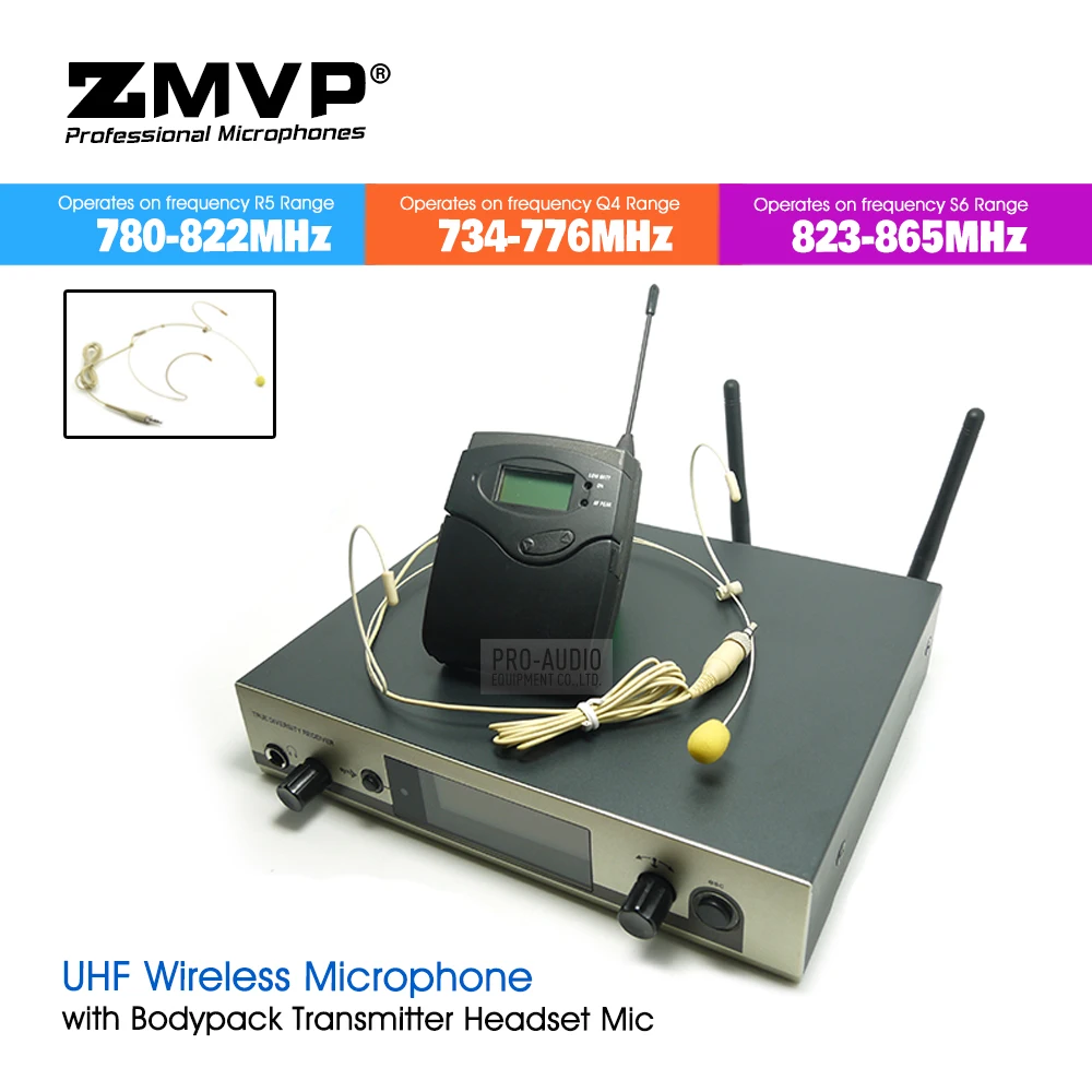 Профессиональная беспроводная гарнитура ZMVP EW322G3 UHF для караоке речи система с