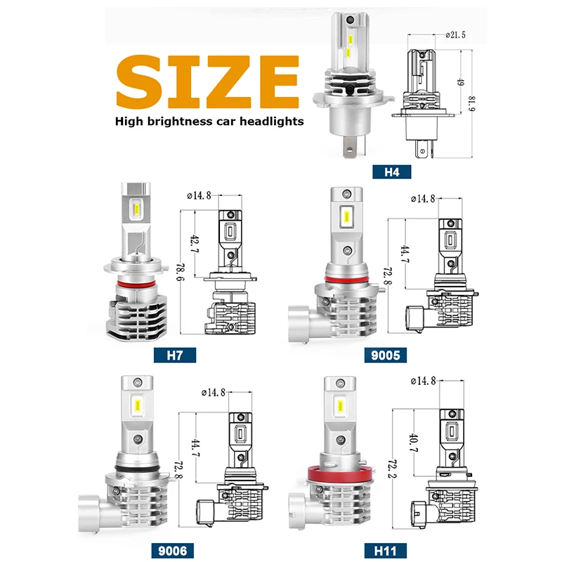 H11 H4 led headlight h7 HB4 HB3 9005 9006 9012 HIR2 Turbo Car Bulb Auto fog light projector lens Lamp 6000K 12000LM HLXG led car lights,led lights,led bulbs,led headlights,led car headlights,car headlamps