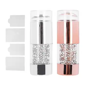 

Nail Stampers Double With Cover Silicone Nail Stampers Exquisite Craftsmanship Durable Perfect Choice Salon Manicure Store for