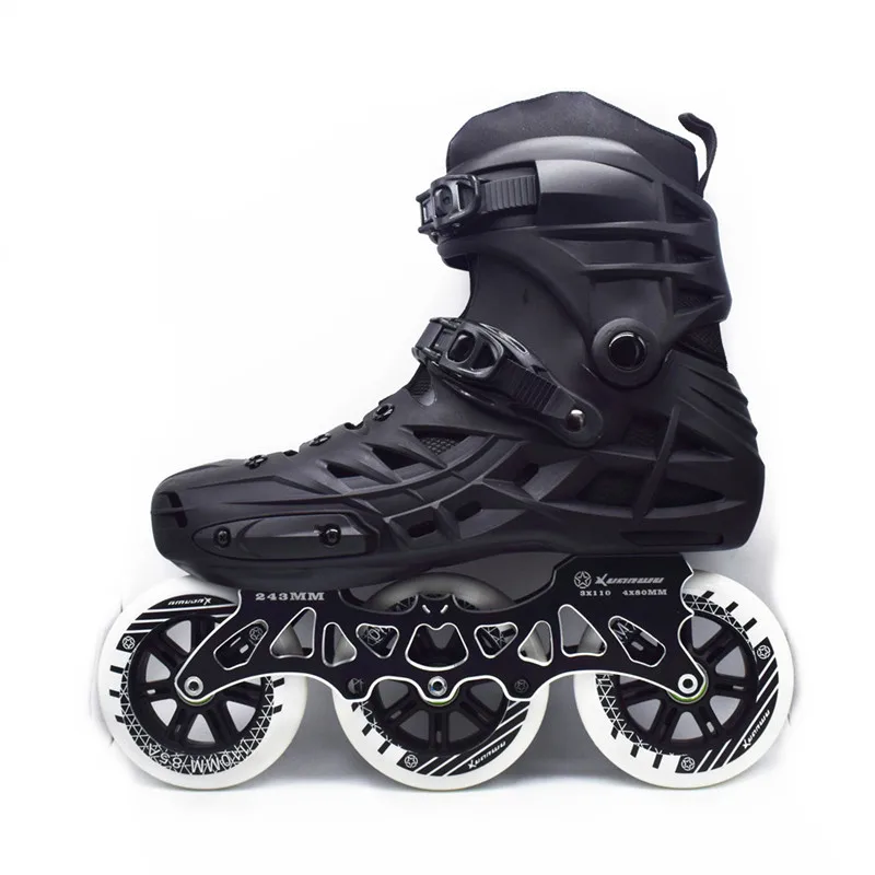 Professional Inline Skates Roller Skating Shoes 4*80 Or 3*110mm Changeable Slalom Speed Patines Free Skating Racing Skates adult roller skates skate wheels