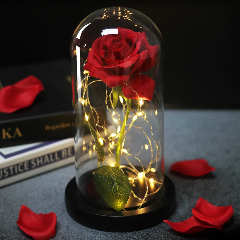 Романтический, вечный и люминесцентный Маленький принц, Вечные розы для рождественских подарков, украшения семьи и искусственные цветы - Цвет: 05