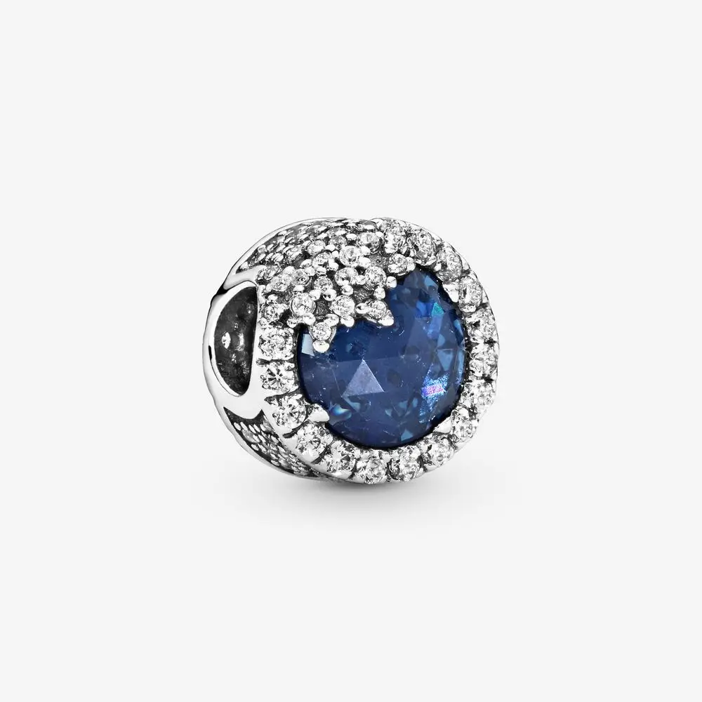 Blue Dazzling Snowflake Charm