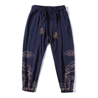 Pantalon pour homme, ample et décontracté, Style chinois rétro, impression de nuages, mode d'automne, grande taille 5