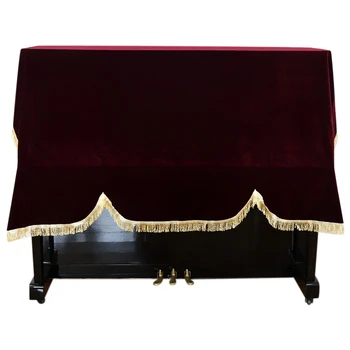 

Keyboard Universal Protective Gold Velvet Home Soft Washable Piano Cover Practical Upright Vertical Dust Proof Foldable Non Slip
